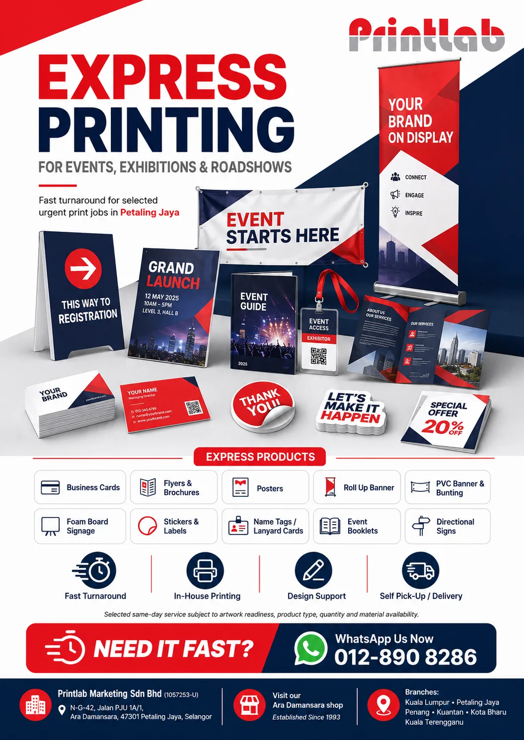 Express Printing for exhibition event roadshow in kl pj subang puchong shah alam klang