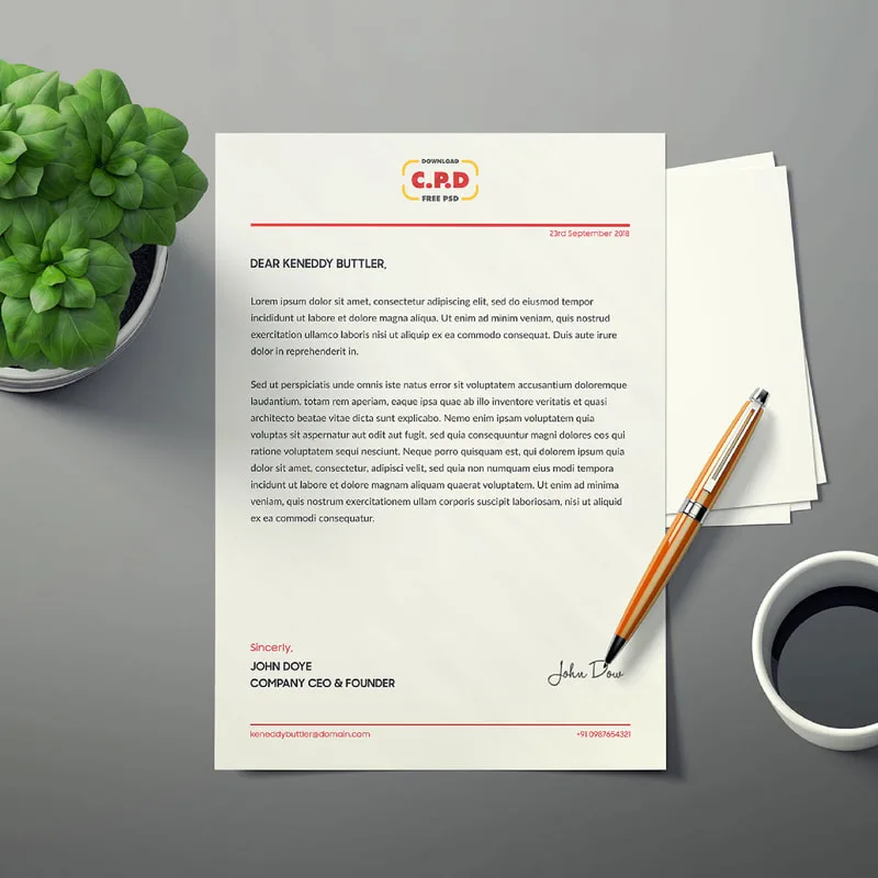 Letterhead, Certificate