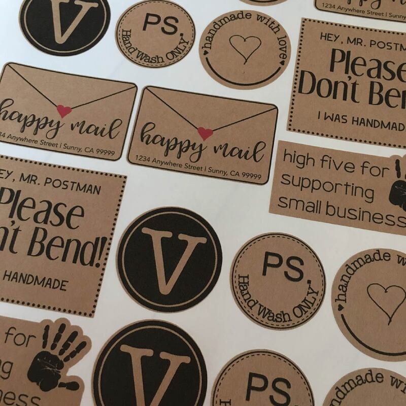 Print Brown Craft Sticker For Product Label Purpose