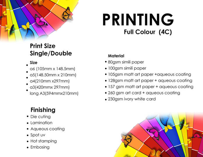 Printing Specification