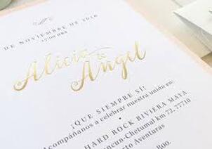 Gold Business Card on White Card