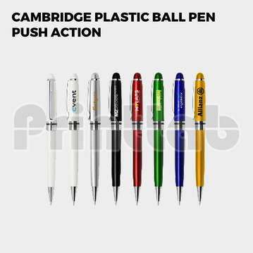 DESIGN AND PRINT BALL PEN : CAMBRIDGE PLASTIC, FLEXI PRIME, VIVO PLASTIC