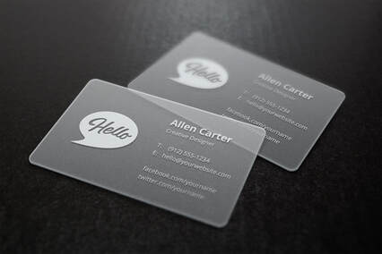 White Ink Business Card, Print on Translucent Card