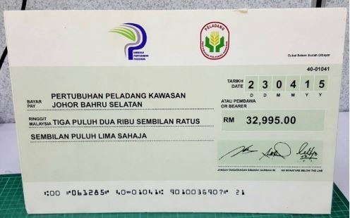Mock Up Cheque