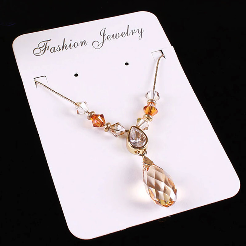 Print Neclace & Earring Cards, Jewelry Display Card