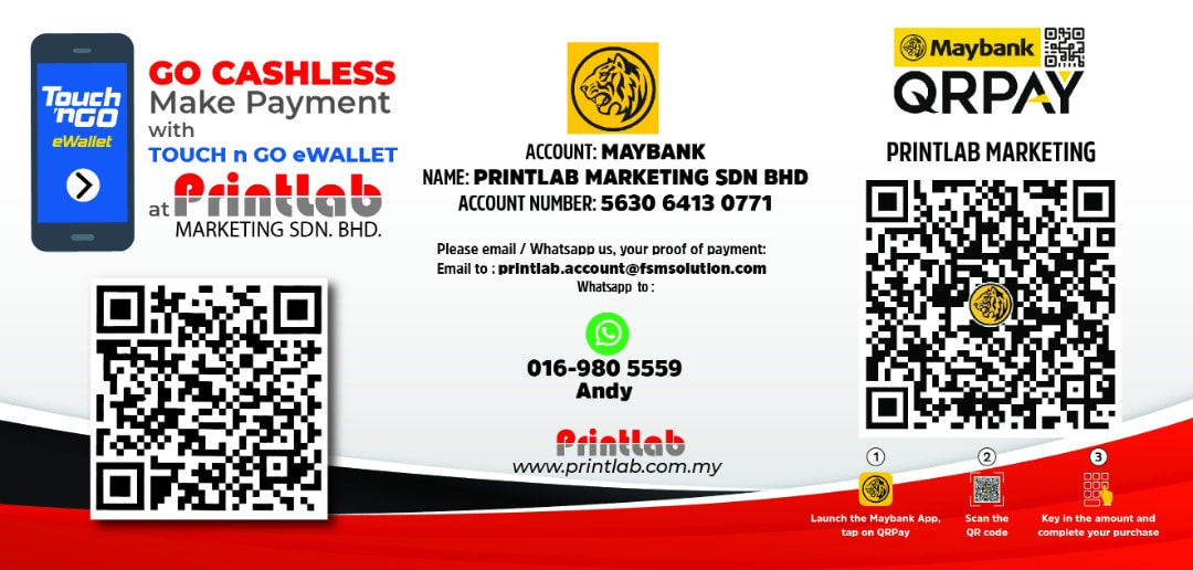 Printlab Maybank QRPAY & Touch and Go Ewallet