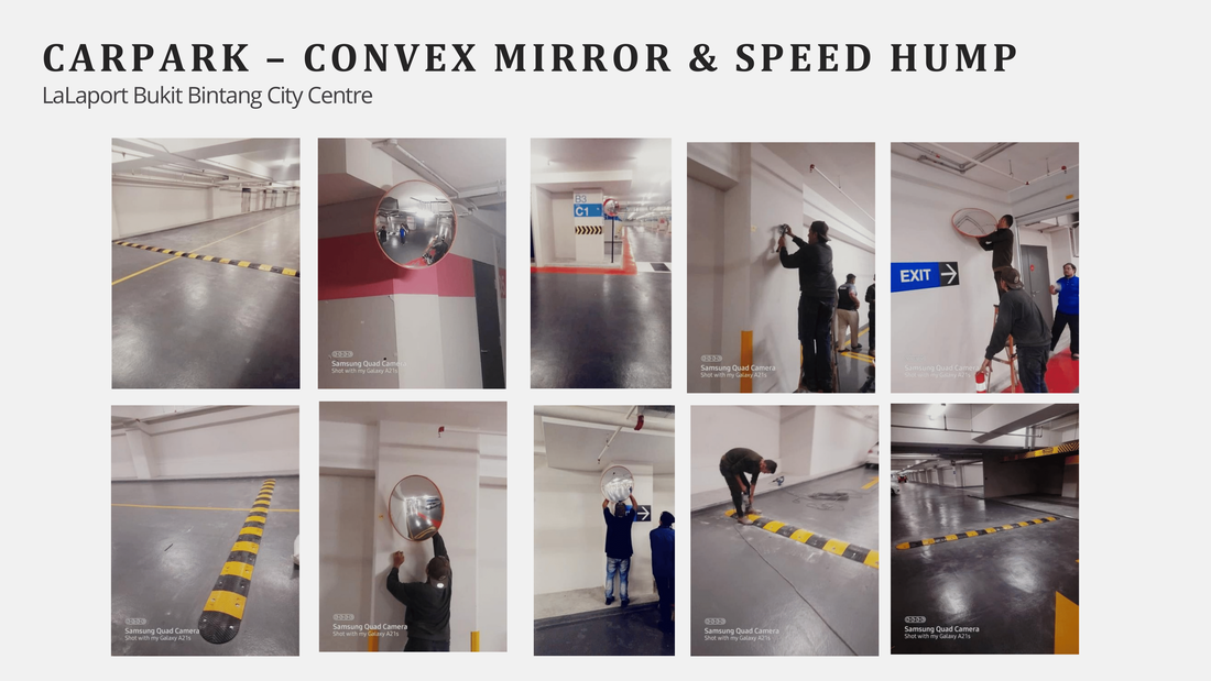 Renovation Carpark Convex Mirror & Speed Hump