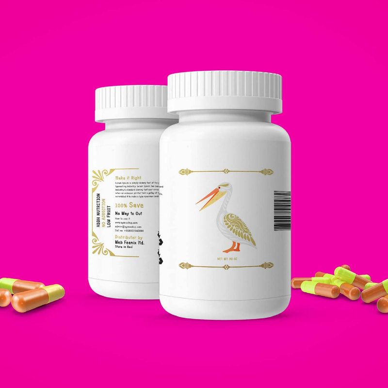 Print Vitamin Supplements Stickers With Custom Size And Shape